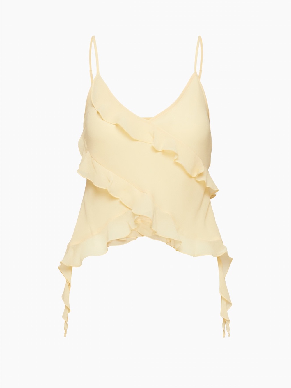 Aritzia Butter Yellow Ruffle Camisole